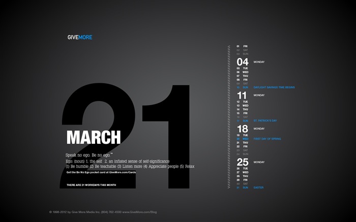 Март 2013 календарь обои (1) #5
