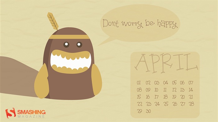 Апрель 2013 Календарь обои (1) #20