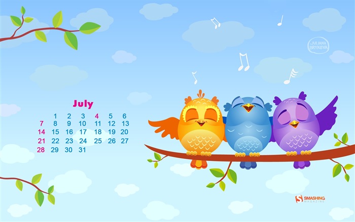 Июль 2013 Календарь обои (1) #14