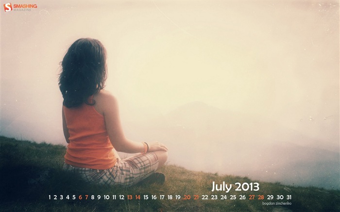 Июль 2013 Календарь обои (2) #3