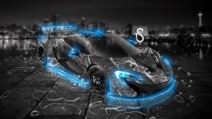 물 방울 스플래시, 아름다운 차 크리 에이 티브 디자인 배경 화면 #12