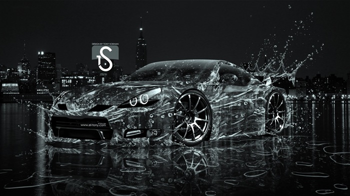 Капли воды всплеск, красивый автомобиль творческого дизайна обоев #17