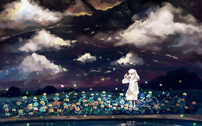 Glühwürmchen Sommer schöne anime wallpaper #9