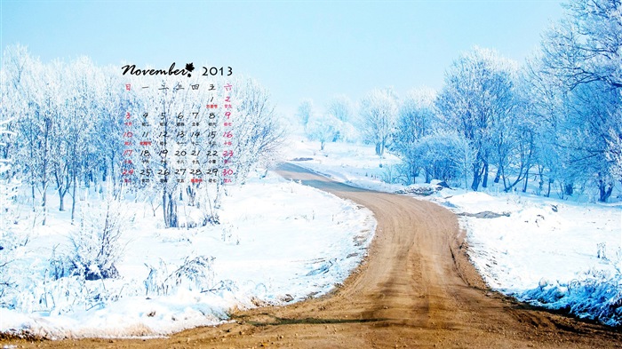 Ноябрь 2013 Календарь обои (1) #15