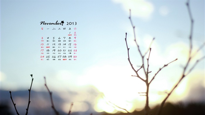 Ноябрь 2013 Календарь обои (1) #17