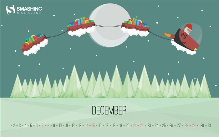Декабрь 2013 Календарь обои (2) #6