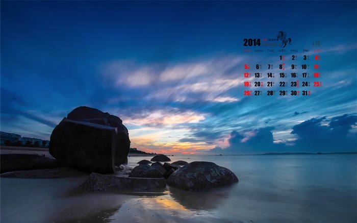 Январь 2014 Календарь обои (1) #3