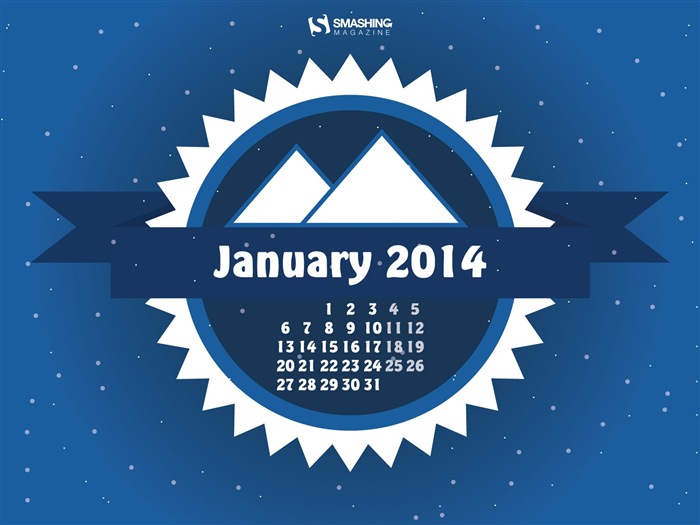 Январь 2014 Календарь обои (1) #12