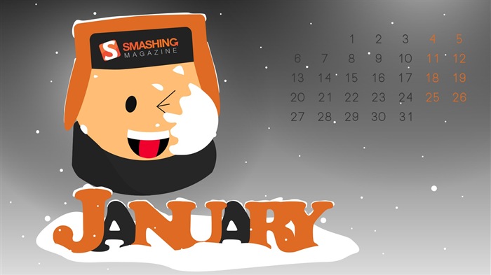 Январь 2014 Календарь обои (2) #12