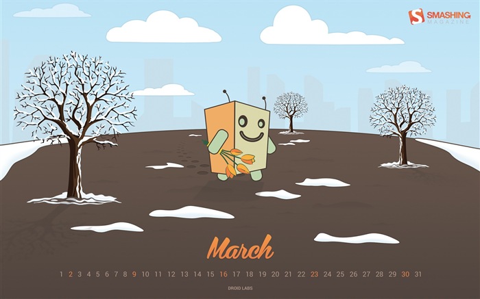 Март 2014 календарь обои (1) #15