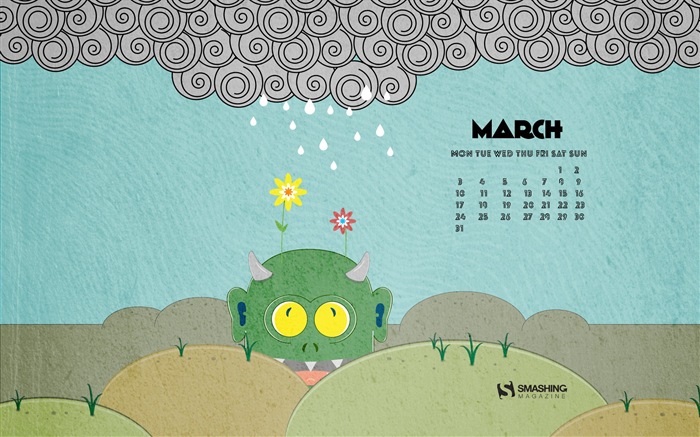 March 2014 calendar wallpaper (1) #17