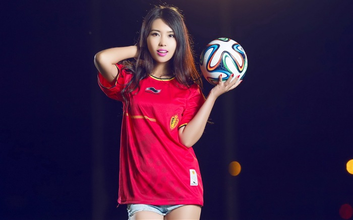 32 World Cup dresy, fotbalové dítě krásné dívky HD Tapety na plochu #31