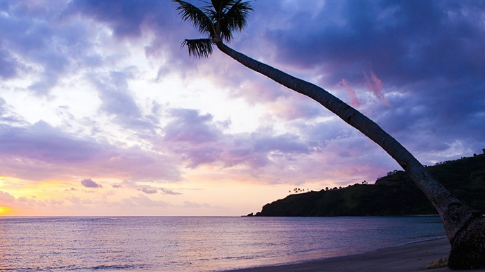 Magnifique coucher de soleil sur la plage, Windows 8 fonds d'écran widescreen panoramique #8