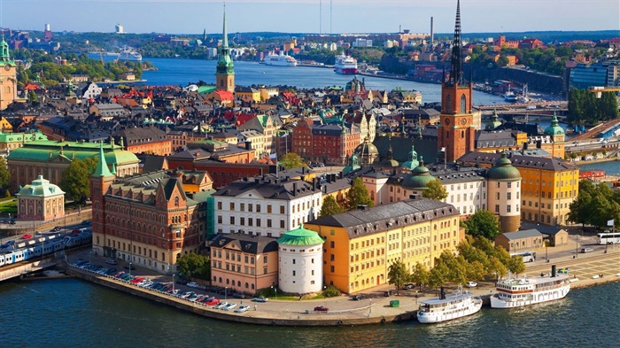 Stockholm, Suède, le fond d'écran paysage de la ville #8