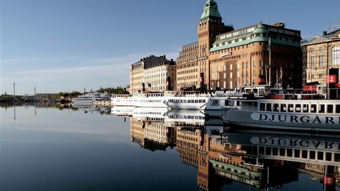 Stockholm, Švédsko, město krajina tapety #15