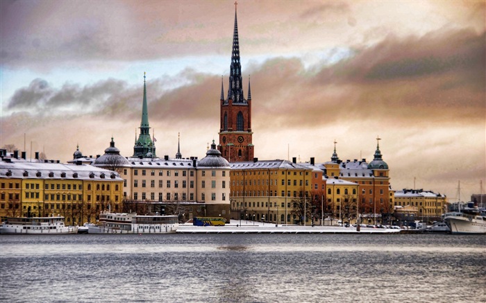Stockholm, Suède, le fond d'écran paysage de la ville #17