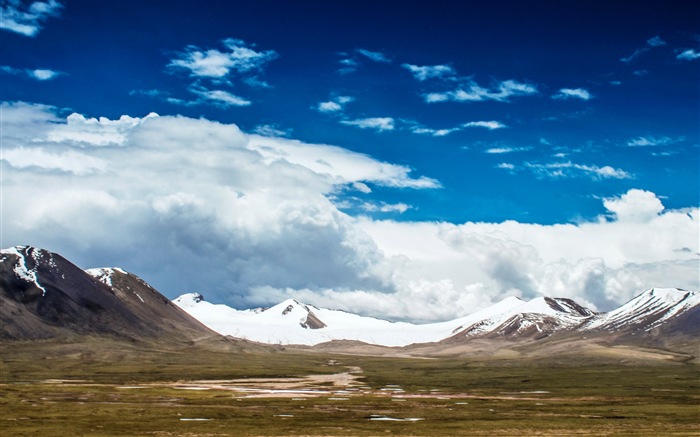 Plateau Qinghai beau fond d'écran de paysage #12
