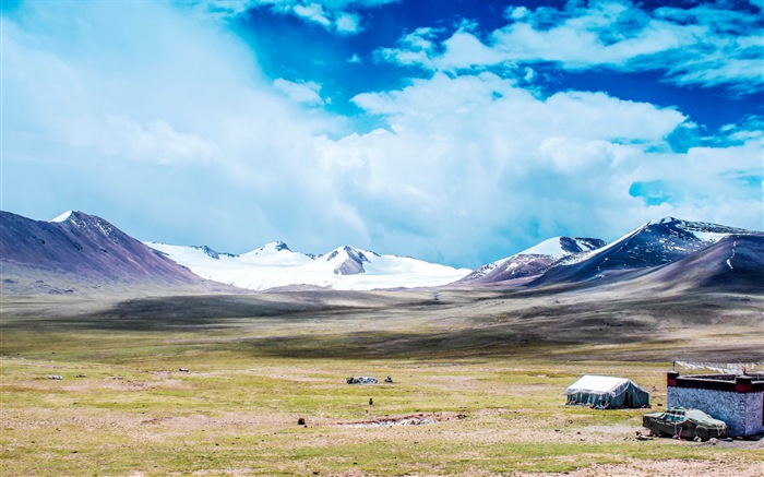Plateau Qinghai beau fond d'écran de paysage #13