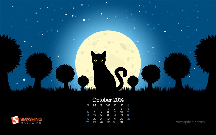 Октябрь 2014 Календарь обои (2) #14