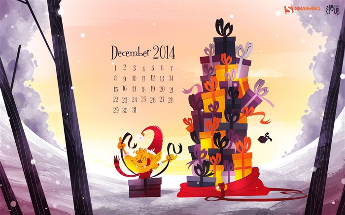 Dezember 2014 Kalender Wallpaper (2) #1