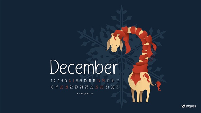Декабрь 2014 Календарь обои (2) #3