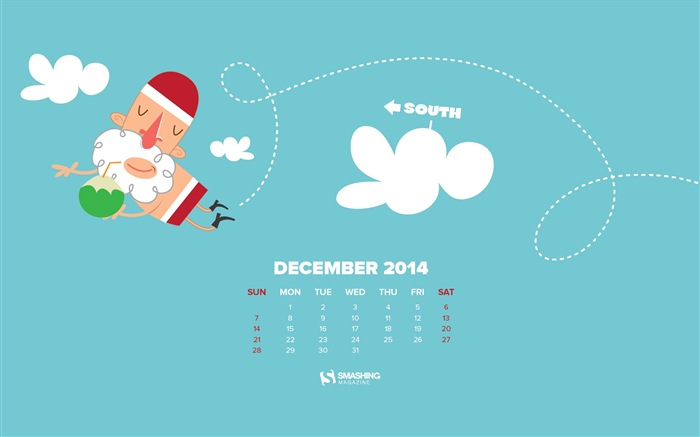 Декабрь 2014 Календарь обои (2) #15