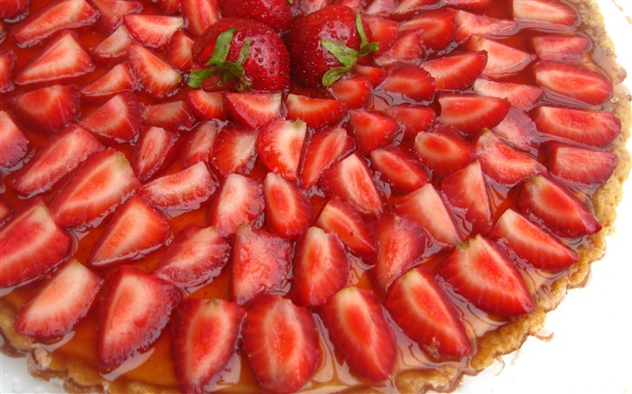 Délicieux gâteau fraises fonds d'écran HD #16