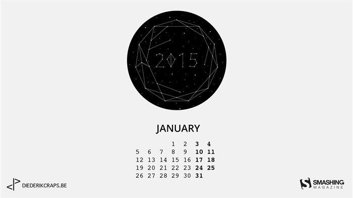 Janvier 2015 calendar fond d'écran (2) #3