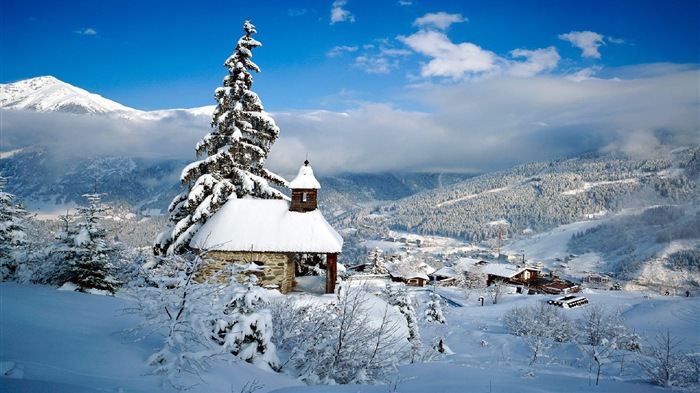 Зимний снег Обои красивые пейзажи #20