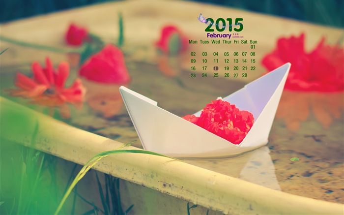 Февраль 2015 Календарь обои (1) #3