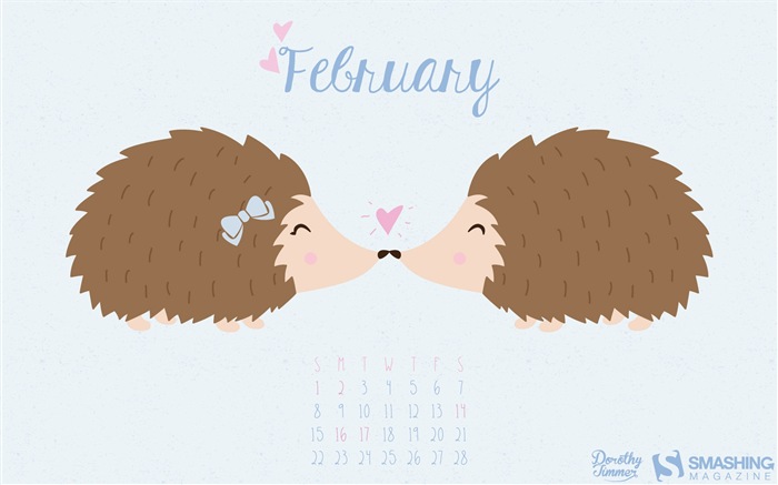 Февраль 2015 Календарь обои (2) #9