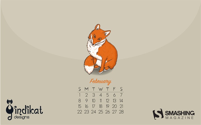 Февраль 2015 Календарь обои (2) #10