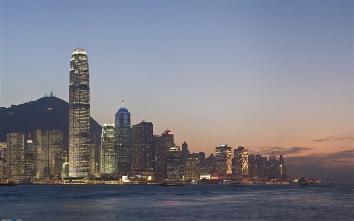 홍콩의 도시 풍경 아름다운 HD 배경 화면 #4