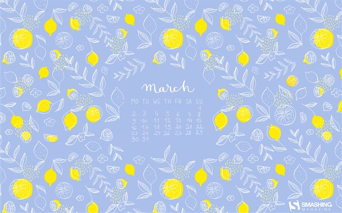 Март 2015 Календарь обои (2) #9