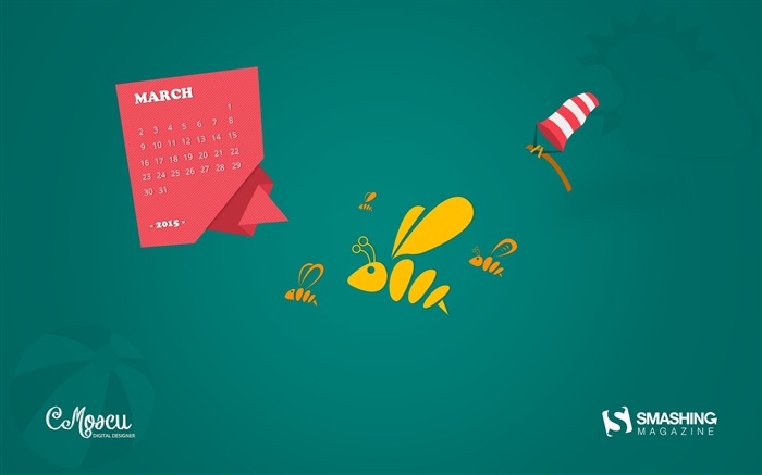 Март 2015 Календарь обои (2) #14