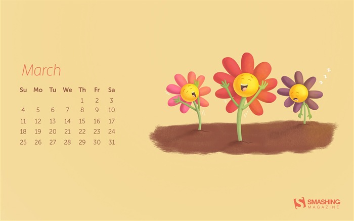 Март 2015 Календарь обои (2) #20