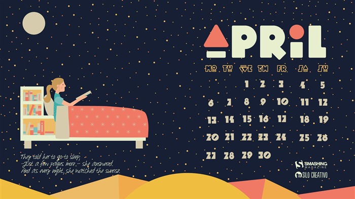 Апрель 2015 календарный обои (1) #18