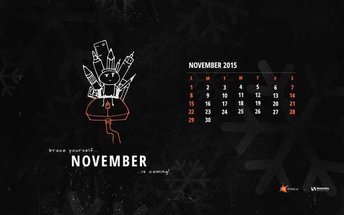Ноябрь 2015 Календарь обои (2) #9
