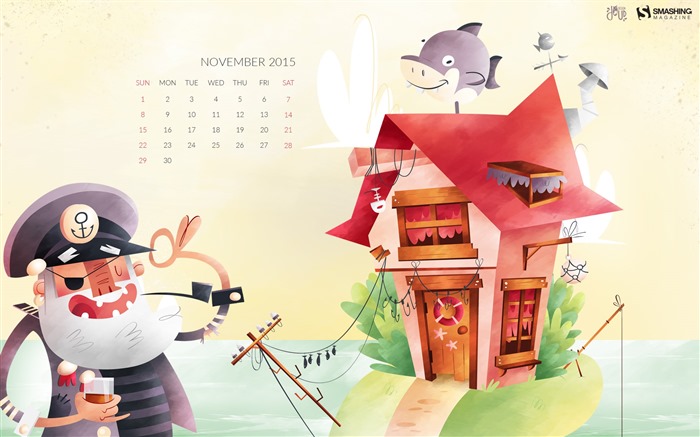 Ноябрь 2015 Календарь обои (2) #10