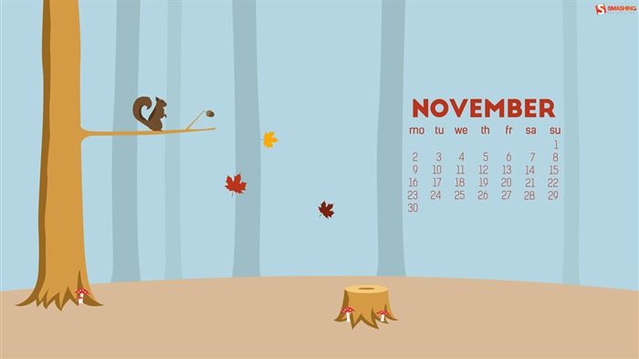 Ноябрь 2015 Календарь обои (2) #15