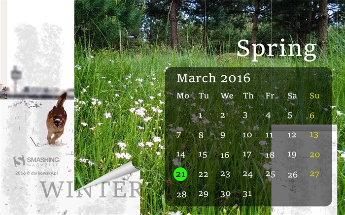 Март 2016 календарь обои (2) #10