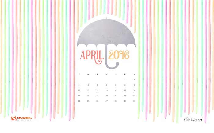 De abril de fondo de pantalla de calendario el año 2016 (2) #20