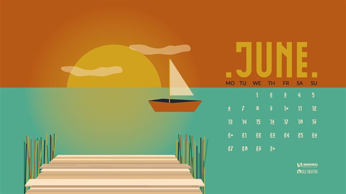Июнь 2016 обои календарь (2) #19