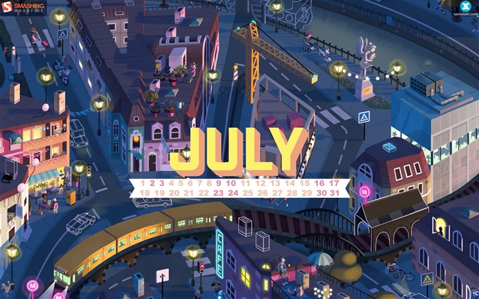 Julio 2016 fondo de pantalla de calendario (1) #1
