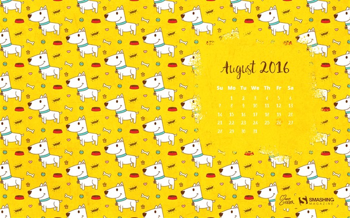 De agosto de el año 2016 fondo de pantalla de calendario (2) #9