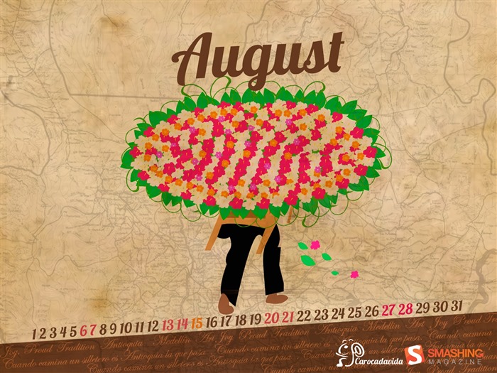 Август 2016 обои календарь (2) #11