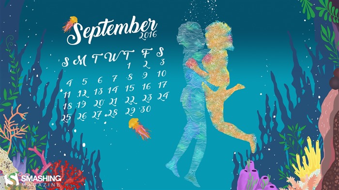 Septembre 2016 calendrier fond d'écran (2) #19