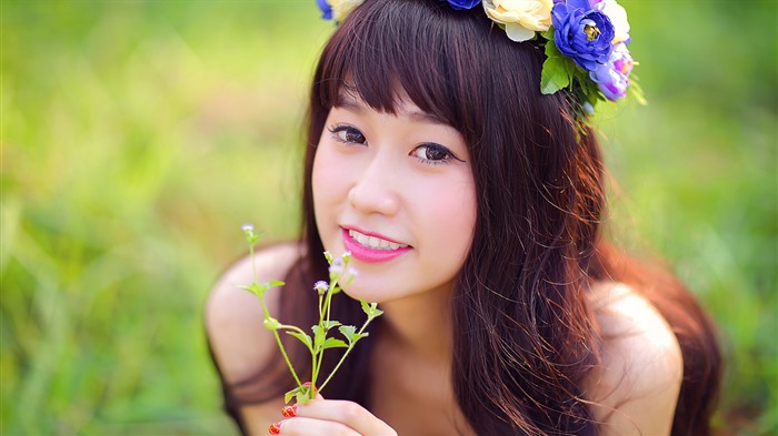 Pure and lovely young Asian girl HD wallpapers collection (5) #4