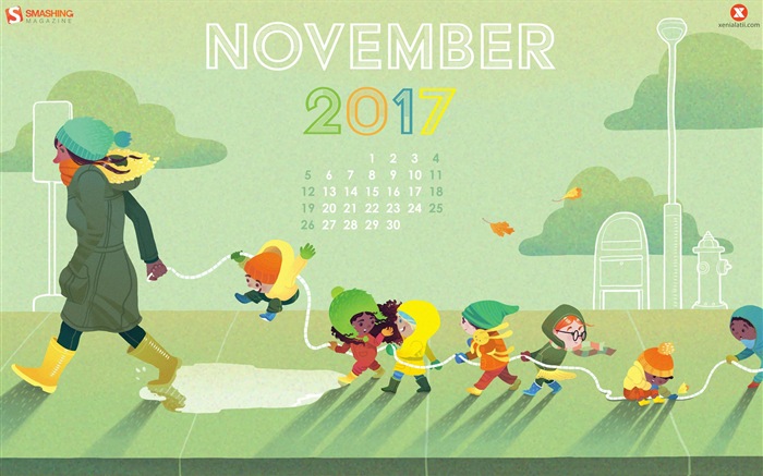 Listopad 2017 kalendář tapety #20