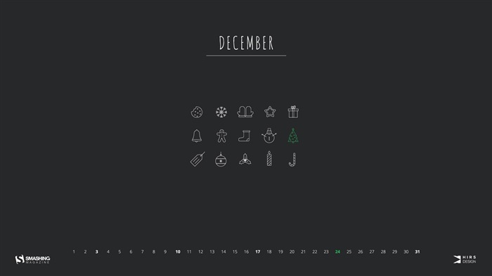 Fond d'écran du calendrier de décembre 2017 #21